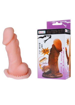 Rozciągliwa realistyczna nakładka na penisa 13cm