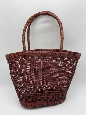 Torebka hand made trawa morska boho brązowa