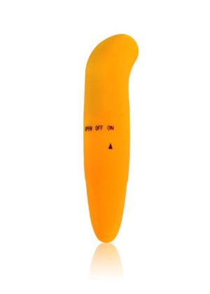 Mały wygięty wibrator do punktu G mini masażer 12cm pomarańczowy