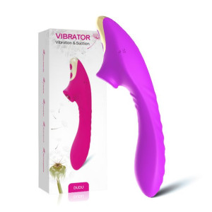 Wibrator punktu G masażer bezdotykowy 20cm 9 trybów fioletowy