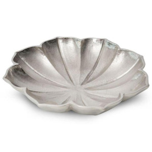 Patera Dekoracyjna Sara (02) 40x40x8 Cm Srebrny