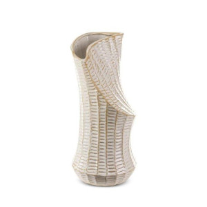 Wazon Dekoracyjny Liza (02) 18x18x40 Cm Kremowy