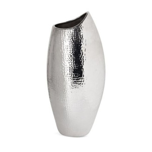 Wazon Dekoracyjny Erna 20x13x46 Cm Srebrny