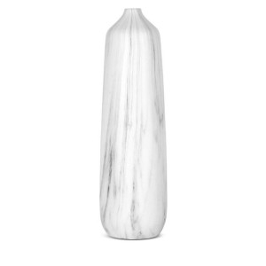 Wazon Dekoracyjny Mija (01) 13x13x42 Cm Kremowy