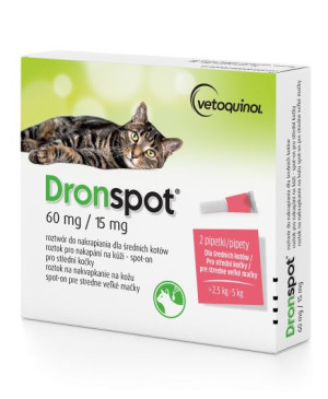 Dronspot krople na odrobaczanie dla średnich kotów