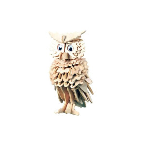 Puzzle 3d drewniane Sowa