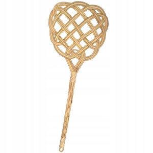 Trzepaczka rattan do dywanów potrójny splot uchwyt
