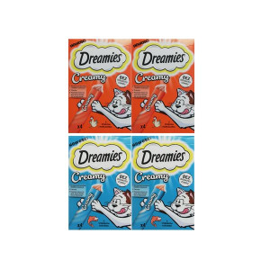 Dreamies Creamy Snack  2 x Kurczak + 2 x Łosoś ZESTAW