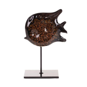 Szklana Figurka Dekoracyjna Greta (02) 13x6x19 Cm Czarny