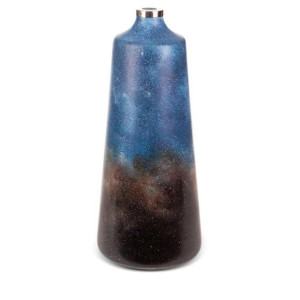 Szklany Wazon Dekoracyjny Caren (02) (fi) 21x52 Cm Niebieski