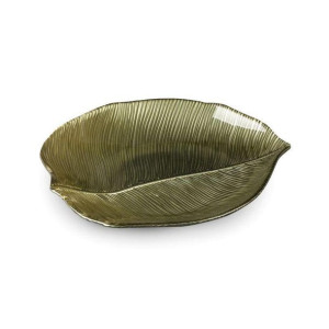 Szklana Misa Dekoracyjna Erika (02) 28x23x3 Cm Zielony
