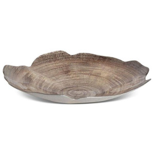 Szklana Misa Dekoracyjna Pari (04) 43x41x8 Cm Brązowy