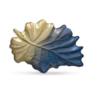 Szklana Misa Dekoracyjna Amber (02) 28x23x4 Cm Granatowy
