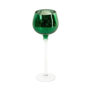 Szklany Świecznik Dekoracyjny Verre3 (fi) 9x25 Cm Biały