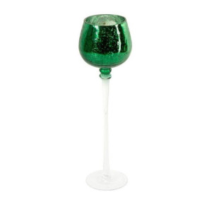 Szklany Świecznik Dekoracyjny Verre3 (fi) 9x30 Cm Biały