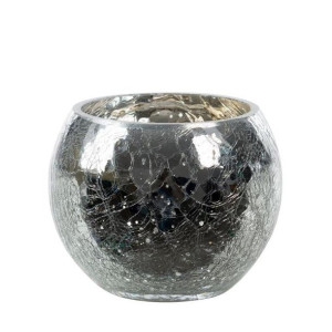 Szklany Świecznik Dekoracyjny Verre1 (2) (fi) 10x8 Cm Biały