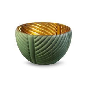 Szklana Misa Dekoracyjna Nadia1 (01) (fi) 24x16 Cm Zielony