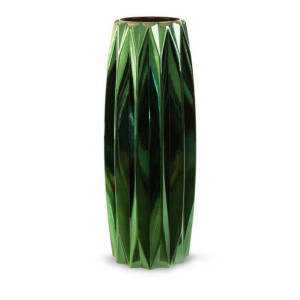 Szklany Wazon Dekoracyjny Negro (01) (fi) 17x45 Cm Zielony