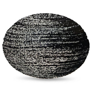 Szklana Patera Dekoracyjna Adela (02) (fi) 28x2 Cm Czarny
