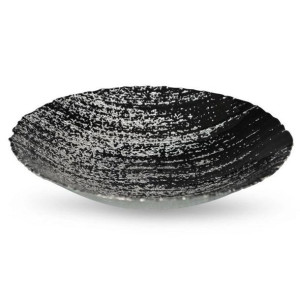 Szklana Misa Dekoracyjna Adela (01) (fi) 30x6 Cm Czarny