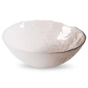 Szklana Misa Dekoracyjna Alia (01) (fi) 30x6 Cm Biały