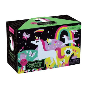 Mudpuppy Puzzle świecące w ciemności Jednorożce 100 elementów