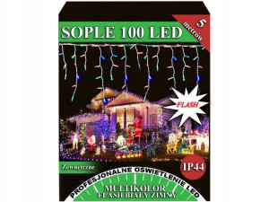 Sople Zewnętrzne 100 Led Flash Iskra Multikolor