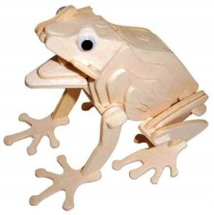 Puzzle 3d drewniane Żaba