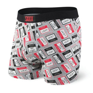 Bokserki męskie wygodne SAXX ULTRA Boxer Brief Fly tabliczki z nazwami - sz