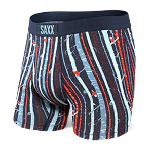 Bokserki męskie wygodne SAXX ULTRA Boxer Brief Fly fantazyjne linie - czarn
