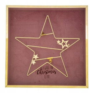 Organizer Box Złota Ramka Star Glamour Prezent