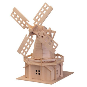 Puzzle 3d drewniane Wiatrak Holenderski