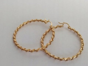 70 Kolczyki Koła Swiderki 4,5cm;Stal 316L