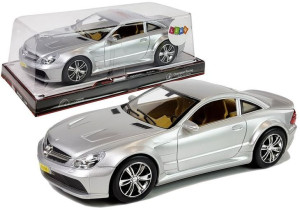 Autko Z Naciągiem Wyścigowe 1:18 Srebrne