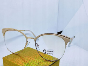 OK54 Okulary Damskie Zerówki Antyrefleks Jasny Beż