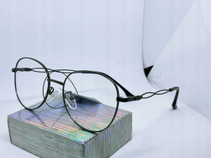 3983-6 Okulary Zerówki Damskie AntyreflekGrafitowe