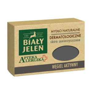 Biały Jeleń Czarne Mydło Naturalne Węgiel 125g