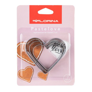 Wykrawacze do ciastek Florina Pastelove Heart 3 sztuki