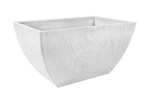 Ekologiczna Biała Donica Z Kompozytu 41x26x21 Cm