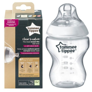 Tommee Tippee Butelka Antykolkowa 260ml Smoczek 0m