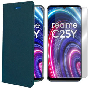 Etui Do Realme C25y Pokrowiec Magnetic + Szkło 9h