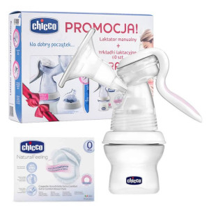 Chicco Laktator Ręczny Manualny + Butelka Smoczek