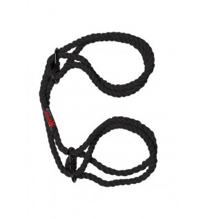 Kink Hogtied Bind & Tie 6mm Hemp Wrist or Ankle Cuffs Black