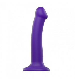 Silicone Bendable Dildo Double Density Purple M