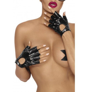 F264 Powerwetlook fingerless gloves
