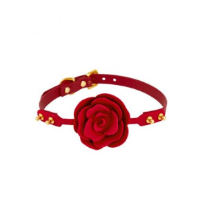 Zalo & Upko Rose Ball Gag Red Straps