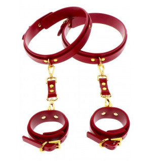 Taboom Wrist To Thigh Cuff Set Red