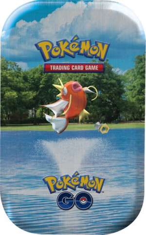 Karty Pokémon Go TCG Tin Puszka 2x booster moneta Magikarp