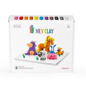 Hey Clay Duży Zestaw Zwierzęta Masa Plastyczna X18 97398