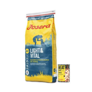 Josera Light&Vital 15kg + Josera Meat Lovers Pure Kurczak 400g GRATIS